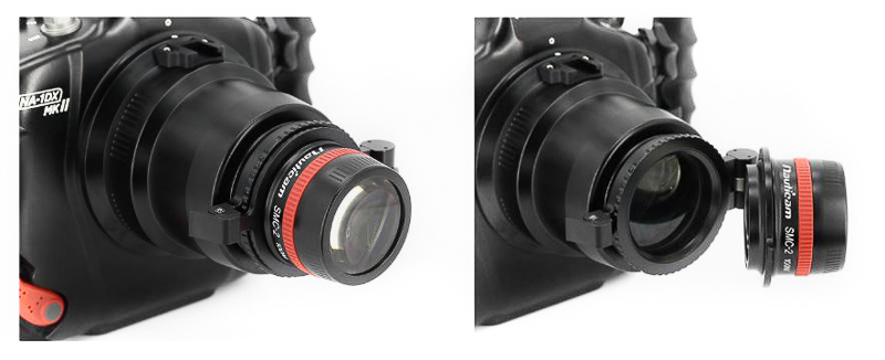 Nauticam’s SMC-2 with 67mm flip adapter Nauticam’s SMC-2 with 67mm flip adapter